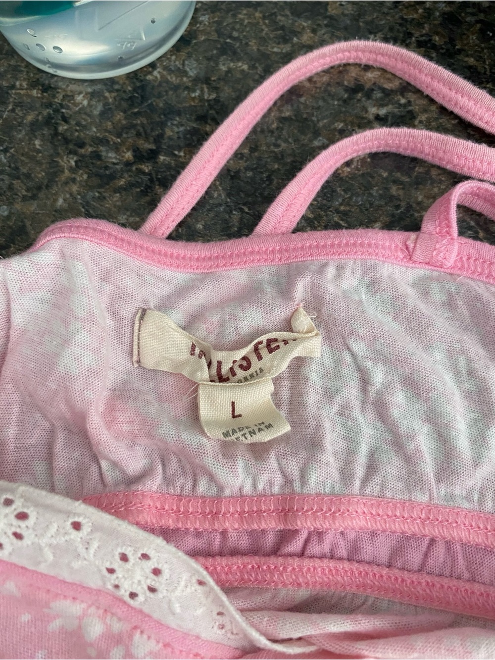 Y2k Hollister pink and white floral babydoll tank top - Picture 6 of 12